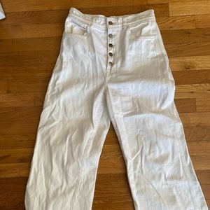 High-waisted white jeans from Reformation